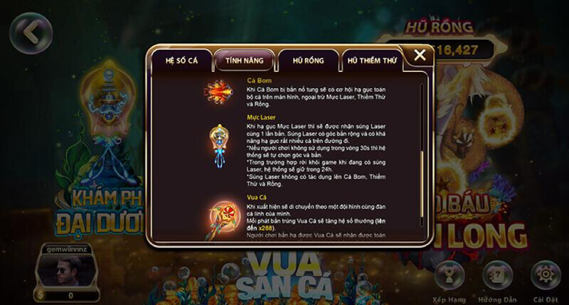 Hũ chơi game bắn cá đổi thưởng Thiềm Thừ GemWin