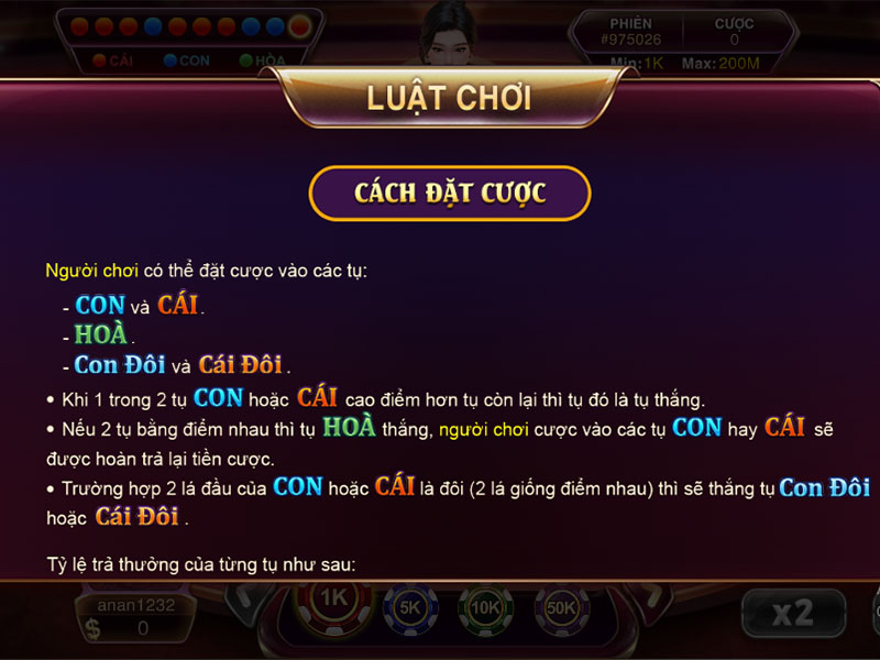 Luật chơi sẽ được cổng game hướng dẫn chi tiết cho bạn dễ dàng làm quen